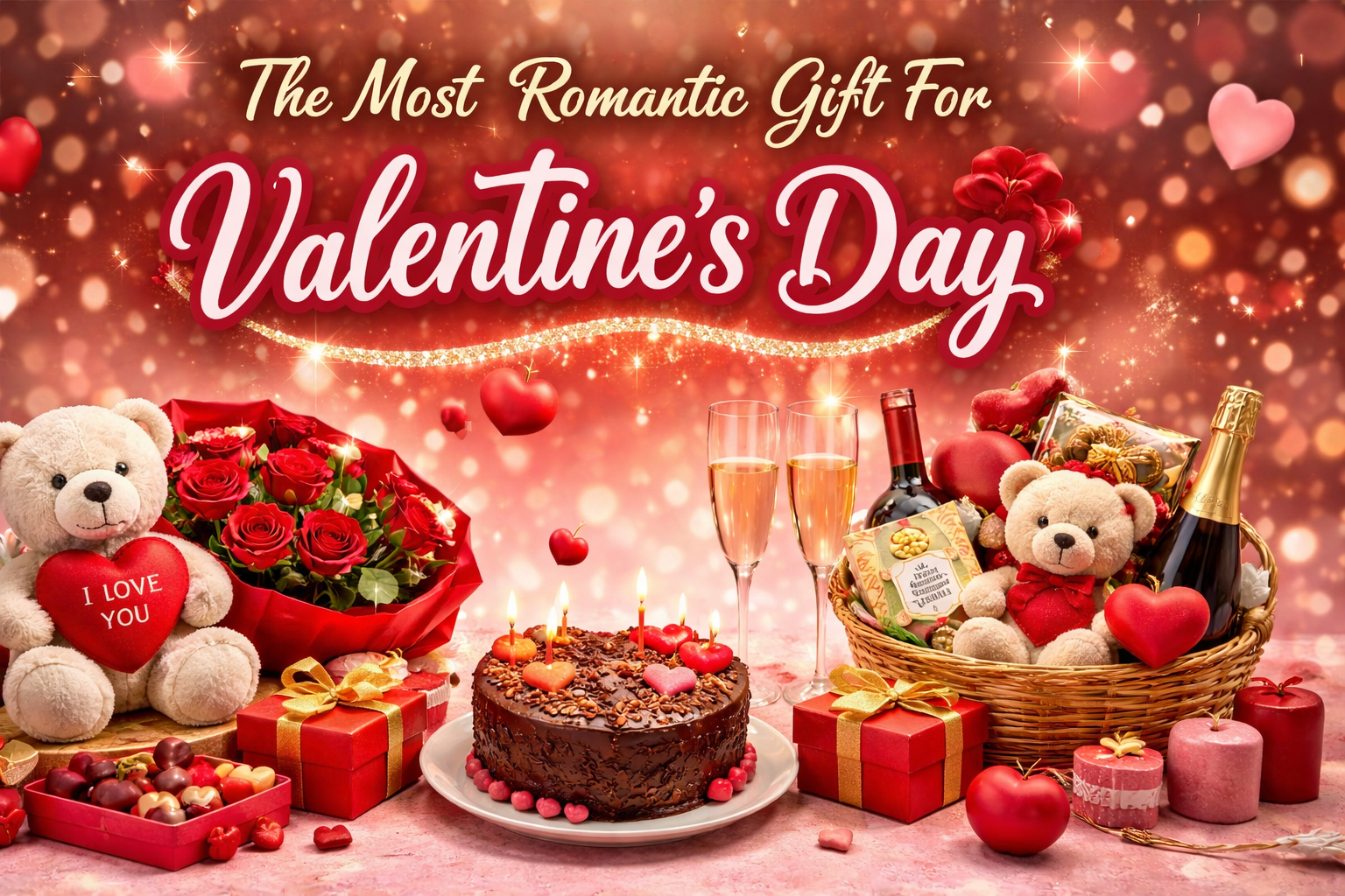 Romantic Valentine Gifts|||||||||||||||Enigmatic Basket with Fruit Champagne|