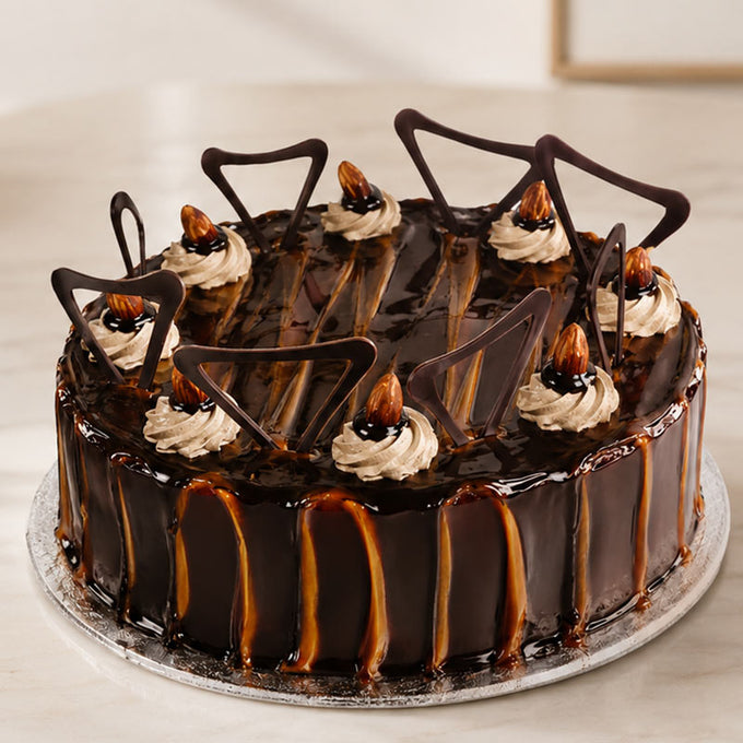 Coffee Almond Cake 1 Kg - Cake Delivery in GiftsGhaziabad
