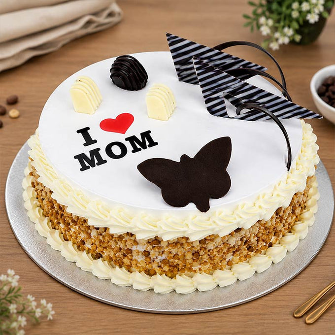 Half Kg I Love Mom Butterscotch Cake - Cake Delivery in Kalyani