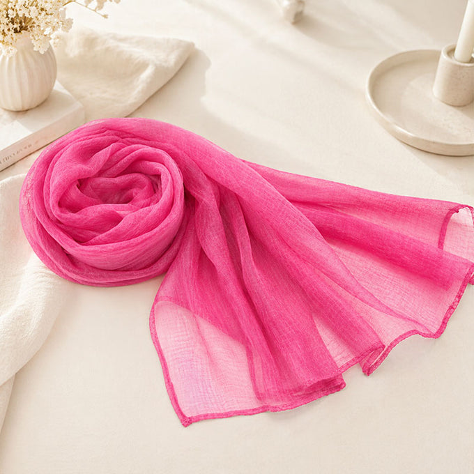 Pink Cotton Blend Fashion Stole 74 x 19 Inches