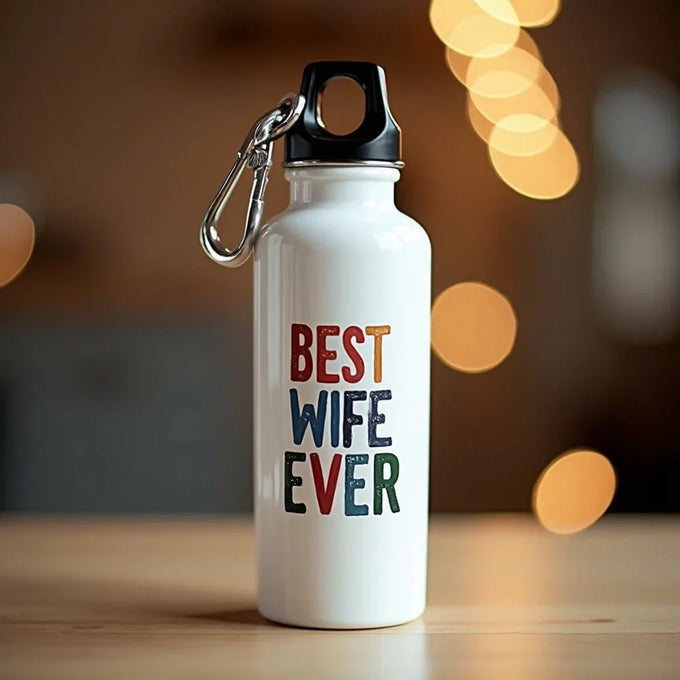 Customized White Aluminium Sipper Bottle 750 Ml