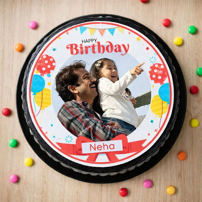1 Kg Personalized Photo Birthday Cake - Cake Delivery in Kalyani