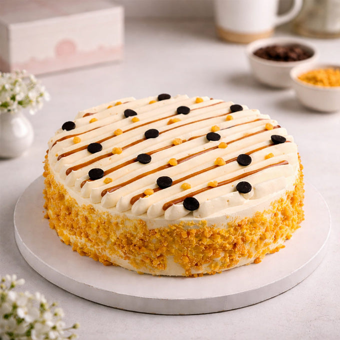 Butterscotch Cream Cake 500g - Cake Delivery in GiftsGhaziabad