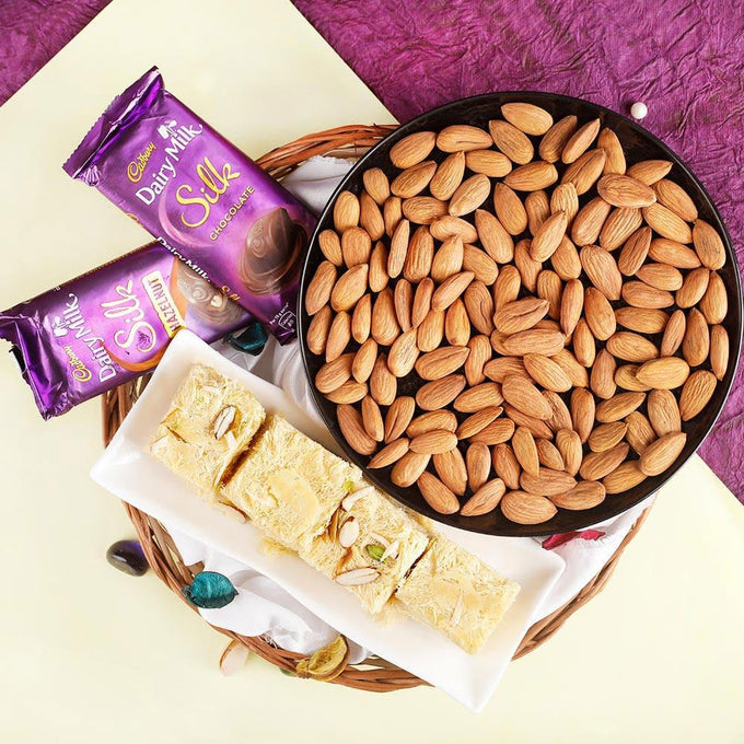 Joy Of Almonds With Chocolates - Flower Delivery in GiftsGhaziabad