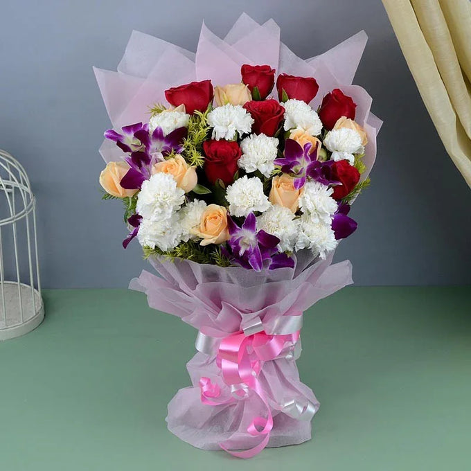 Magical Hues Bouquet - Flower Delivery in GiftsGhaziabad