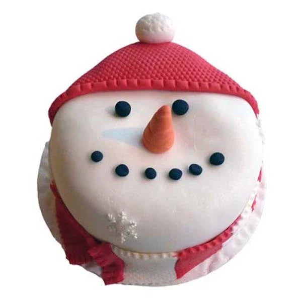 Snowman Cake 2 Kg Fondant Celebration Design - Cake Delivery in GiftsGhaziabad