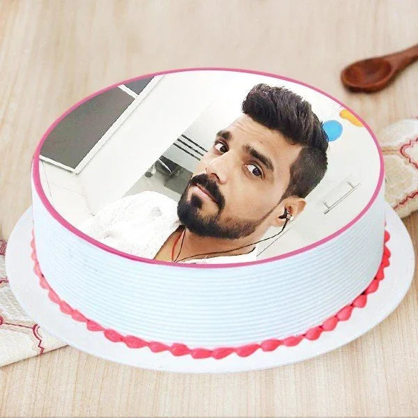Strawberry Photo Cake 1 Kg with Personalised Photo - Cake Delivery in GiftsGhaziabad
