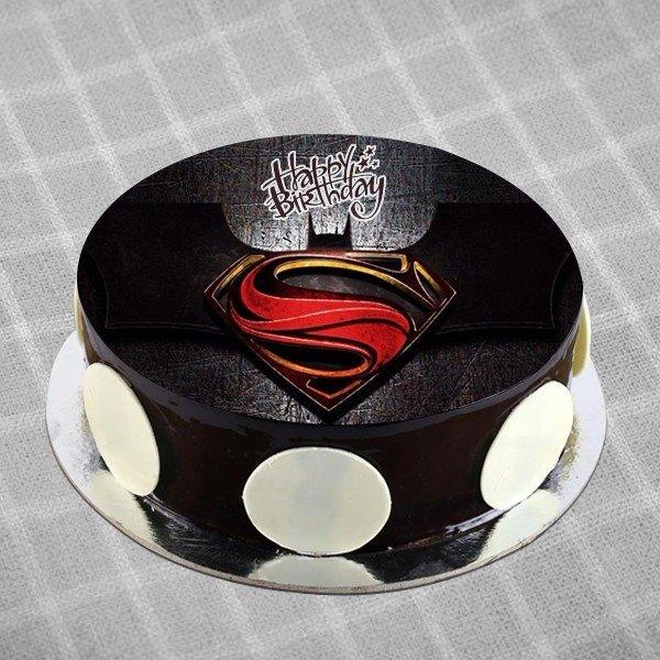 Fantastic Superman Logo Cake - Cake Delivery in GiftsGhaziabad