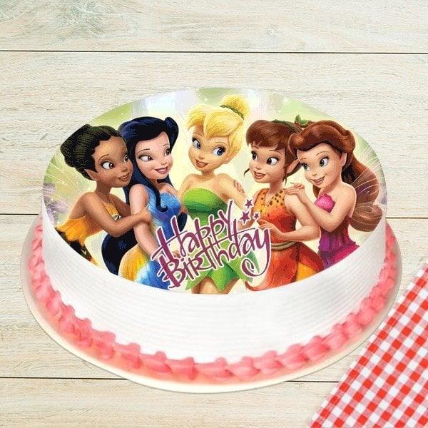 Sweet Fairies Photo Pineapple Cake - Cake Delivery in GiftsGhaziabad