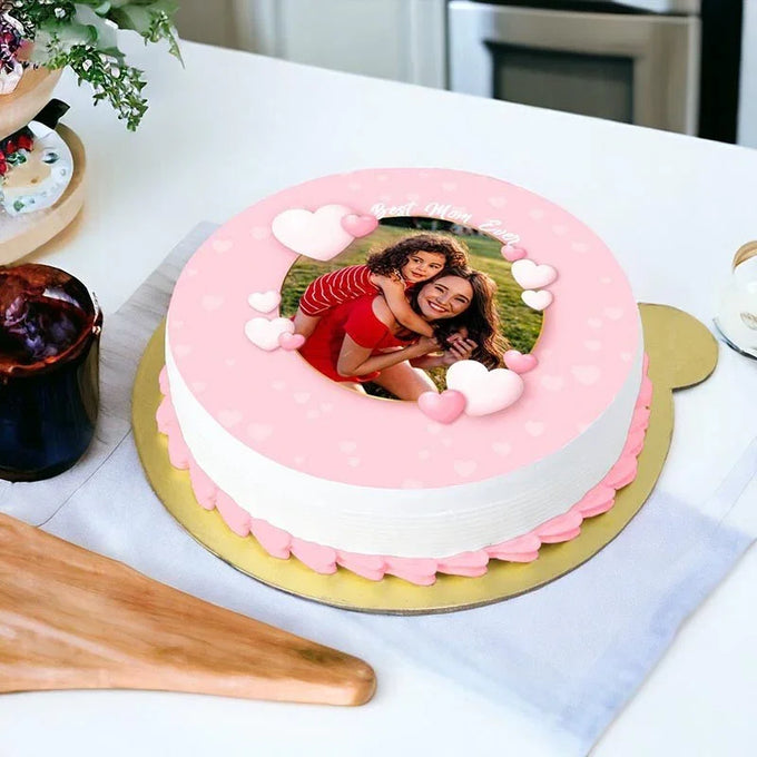 1 Kg Mothers Day Personalized Photo Cake - Cake Delivery in Kalyani