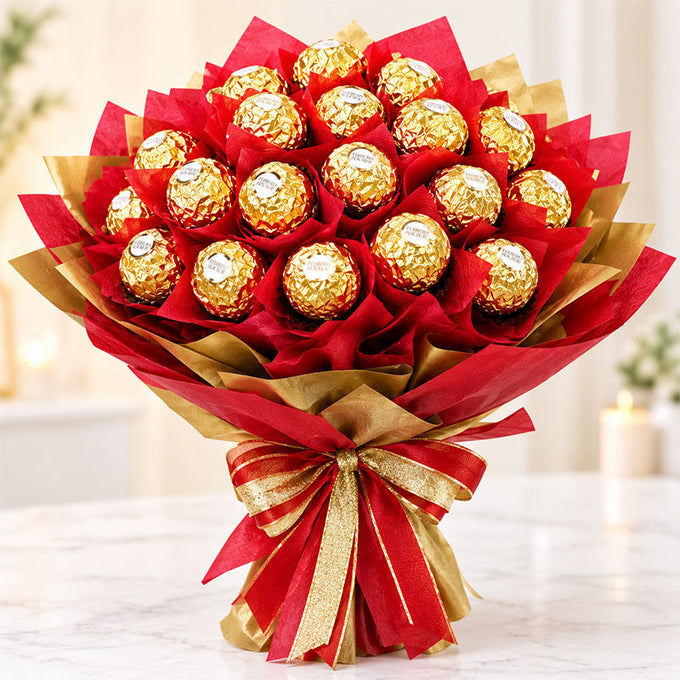 Ferrero Rocher Chocolate Bouquet with 16 Chocolates