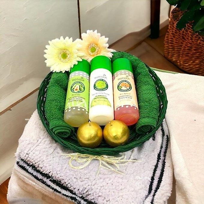 Biotique Self Care Spa Hamper with Body Lotion, Massage Oil & Body Wash - Cosmetics for Men Gift for Men