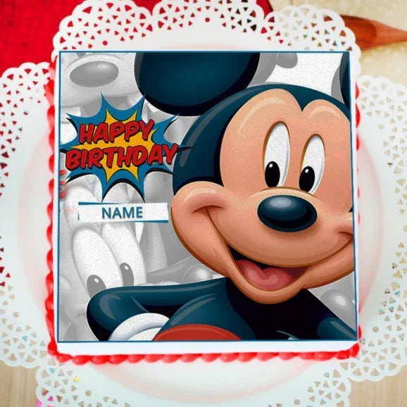 1 Kg Mickey Mouse Photo Birthday Cake - Cake Delivery in Kalyani