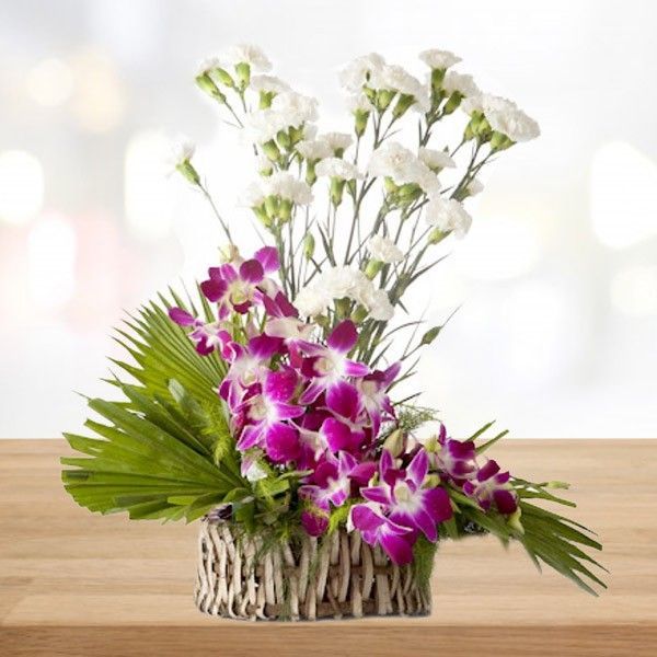 Carnations & Orchid Arrangements