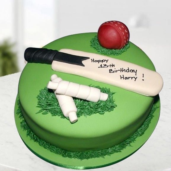 Cricket Bat Ball Cake