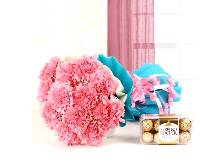 Pink Carnations and Ferrero Rocher