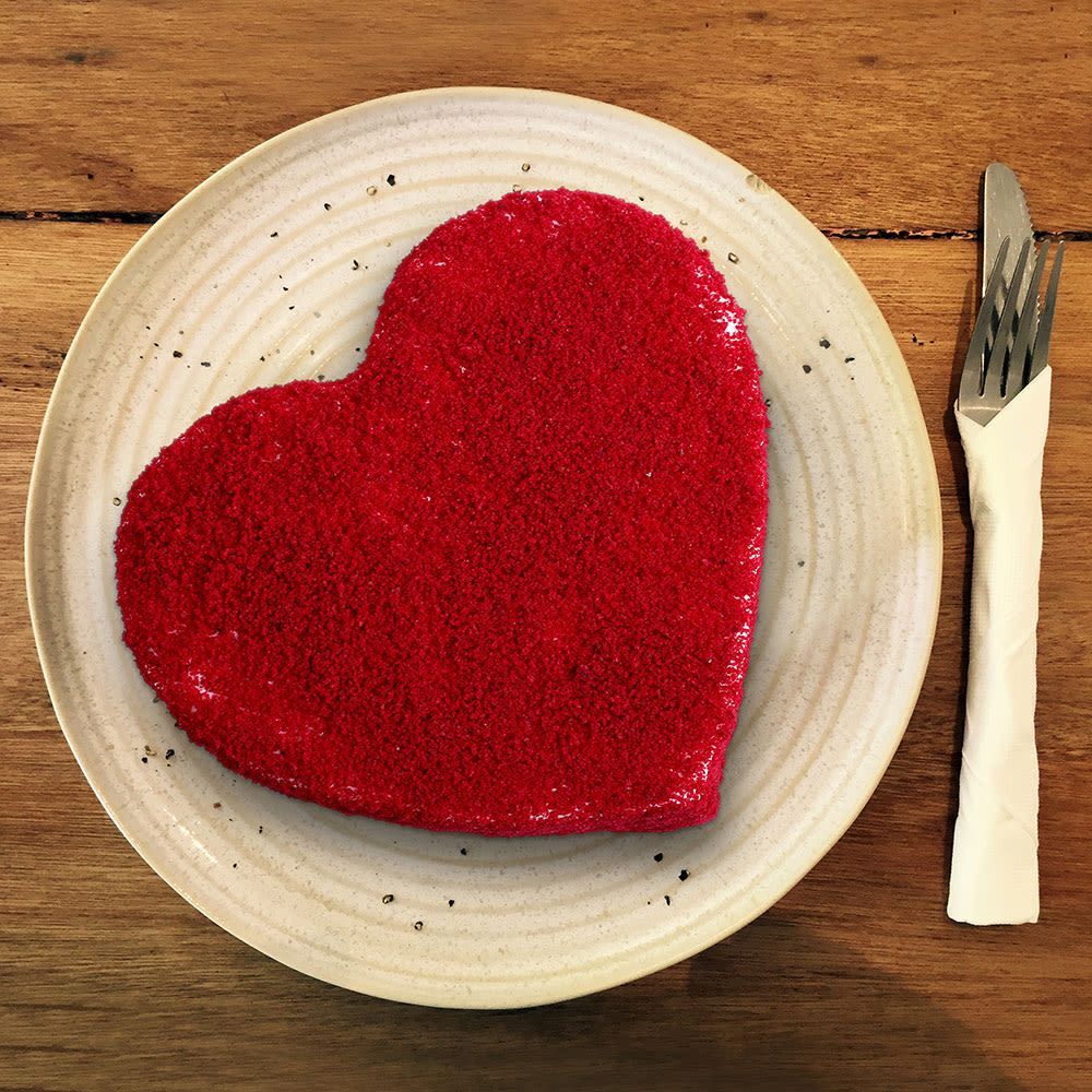 Heart-Shaped Red Velvet Cake