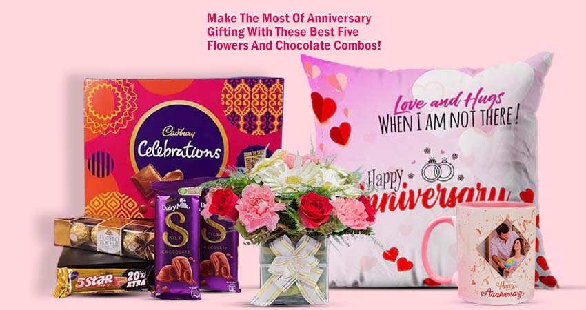 Anniversary Flowers And Chocolate Combo