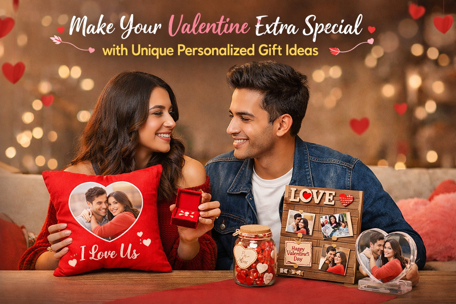 Unique Personalised Valentines’ Gift||||||||||Cubelit Table Top||||||||||