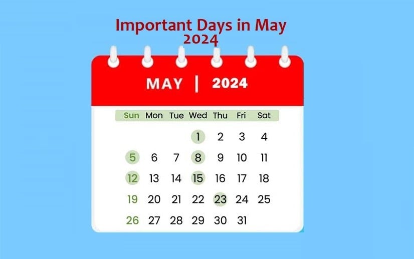 Important Days in May 2024|Important Days in May||||||