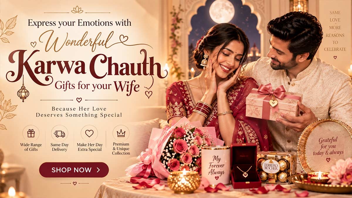 Express your Emotions with Wonderful Karwa Chauth Gifts for your Wife