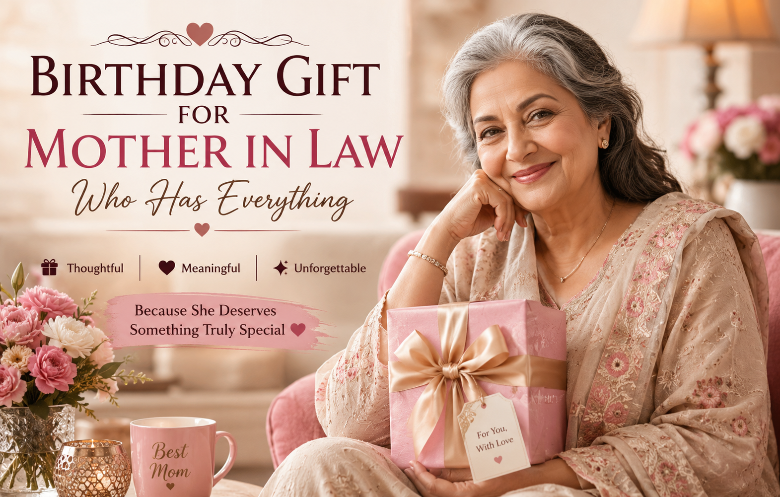 birthday gift for mother-in-law|Healthy Gifts for Mother in Law|Good Luck Plants Three Layer|Thank You” card with flowers
