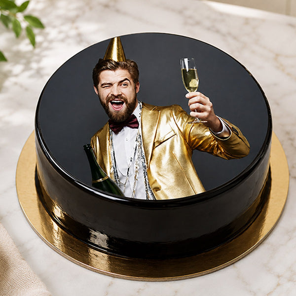 1 Kg Chocolate Photo Cake for Him