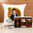 2 Pearl Rakhis With Personalised Cushion Combo customer review image