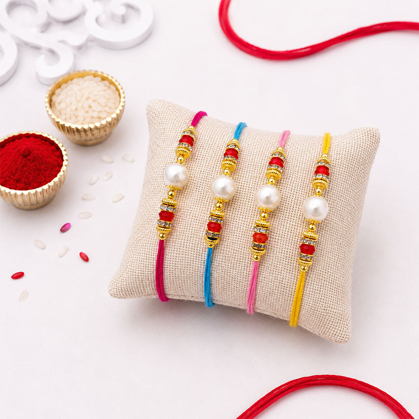 4 Designer Colourful Rakhi