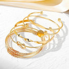 5 Latest Stylish Multilayer Gold Plated Bangle Bracelet for Women and Girls customer review image