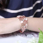 Rose Gold-Toned Stone N Pearl-Studded Bracelet customer review image