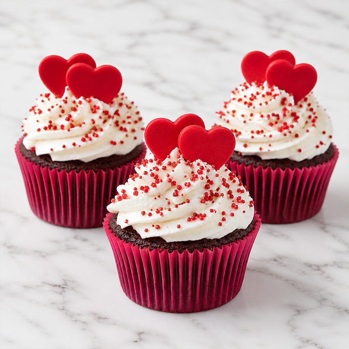Red Velvet Cupcakes Pack of 6 with Cream Frosting - Cake Delivery in Kalyani
