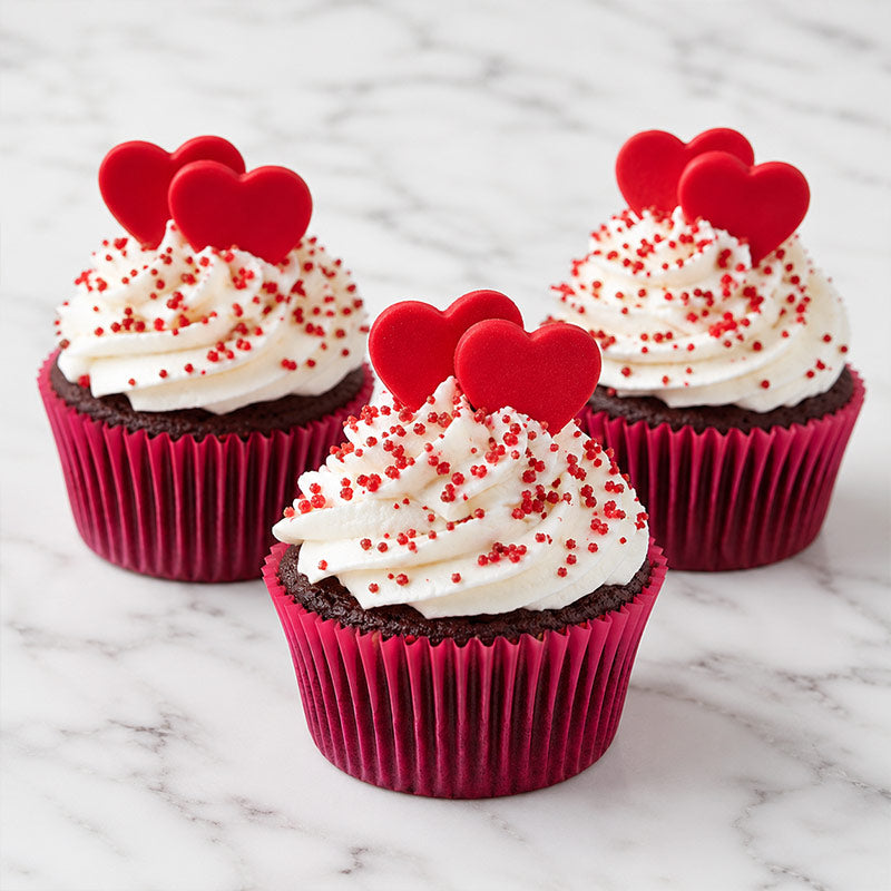 6 Red Velvet Cupcakes