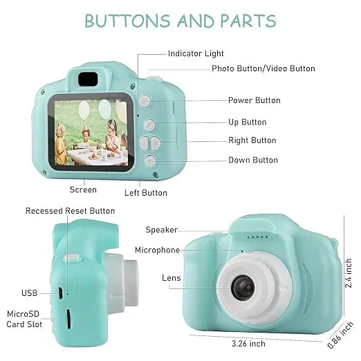 Kids Camera for Girls Boys, Kids Selfie Camera Toy 13MP 1080P HD Digital Video Camera