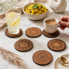 Mandala Art Wooden Coaster Set with Stand – Pack of 6 customer review image
