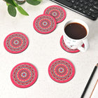 Mandala Art Wooden Coaster Set with Stand – Pack of 6 customer review image