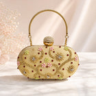 Aurora Bloom Gold Embellished Evening Clutch customer review image