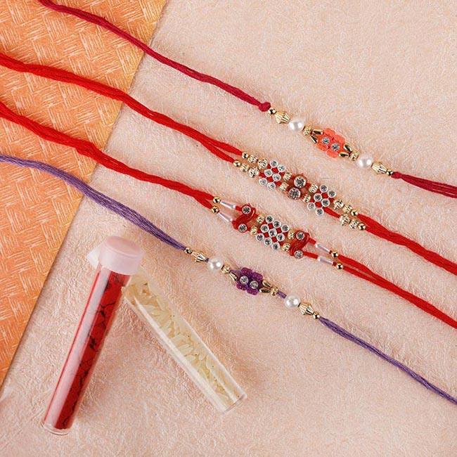 4 Designer Striking Rakhi