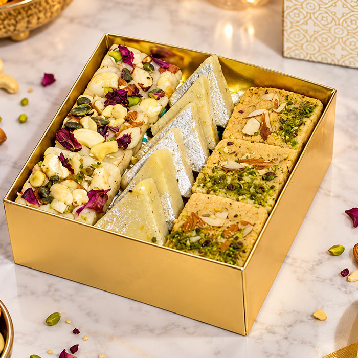 Badam Burfi Half Kg Almond Sweet Box