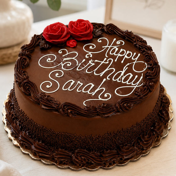 Chocolate Birthday Cake Half Kg Round Shape - Cake Delivery in GiftsGhaziabad