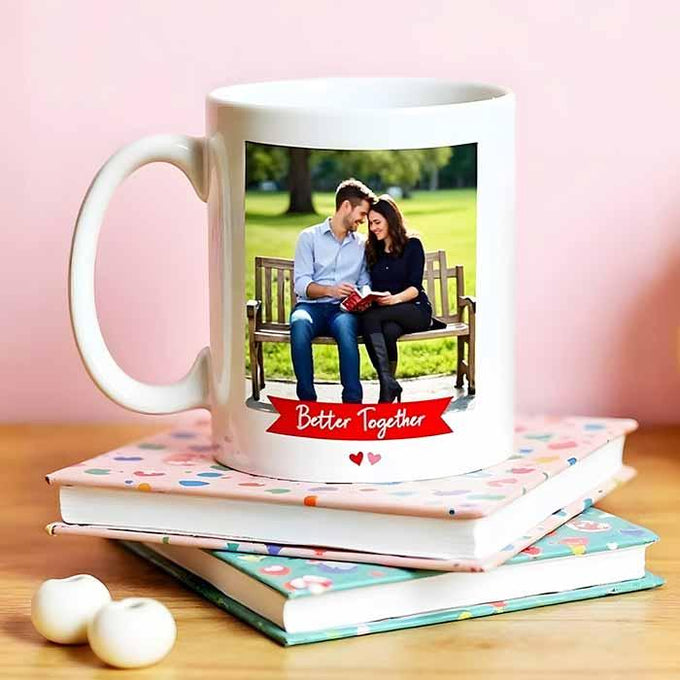Personalized Better Together White Ceramic Photo Mug