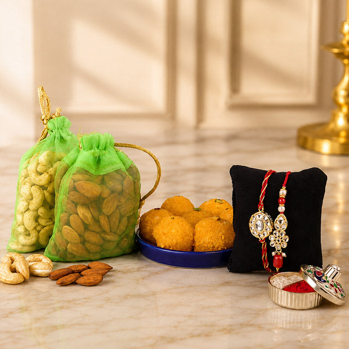 Bhaiya Bhabhi Set Sweet And Dryfruits Hamper