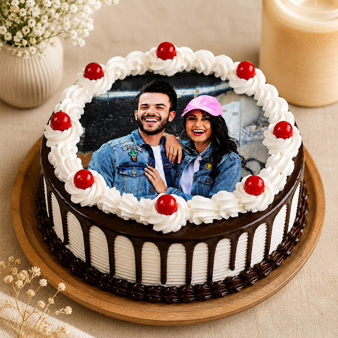 Black Forest Photo Cake Wishes