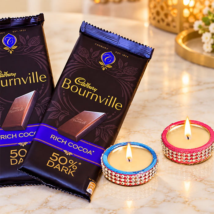 Bournville Chocolate & Two Designer Diyas