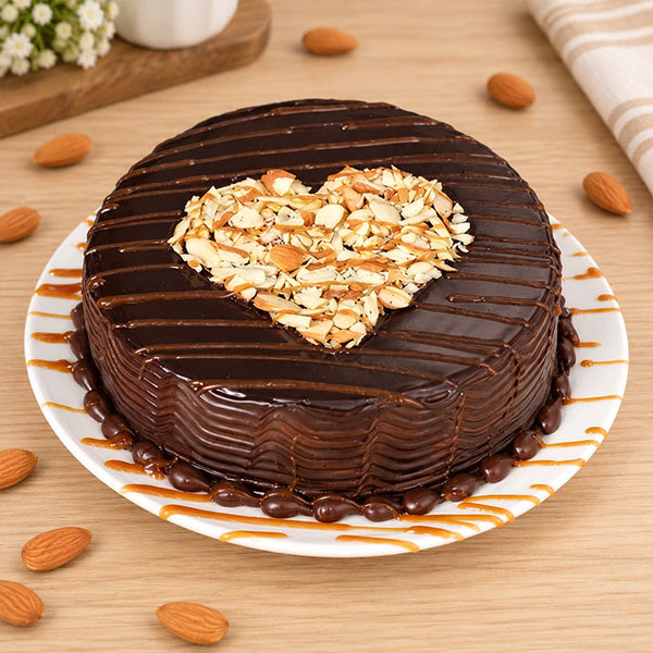 Chocolate Almond Crunch Cake Half Kg