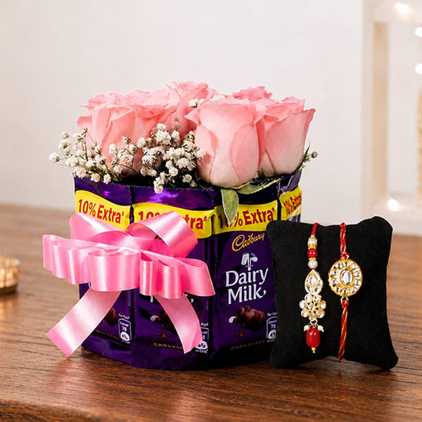 Chocolate Bouquet With Rakhi For Brother