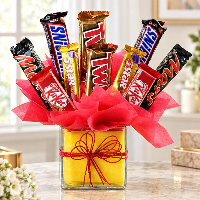 Chocolate Bouquet with 10 Assorted Chocolate Bars