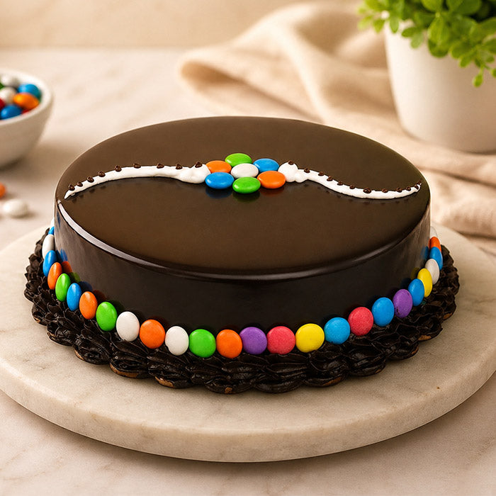 Chocolate Gems Rakhi Celebration Cake