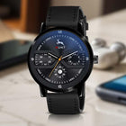 Men Round Dial & Leather Strap Analogue Watch customer review image
