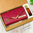 Customized Classy Red Clutch with perfume customer review image